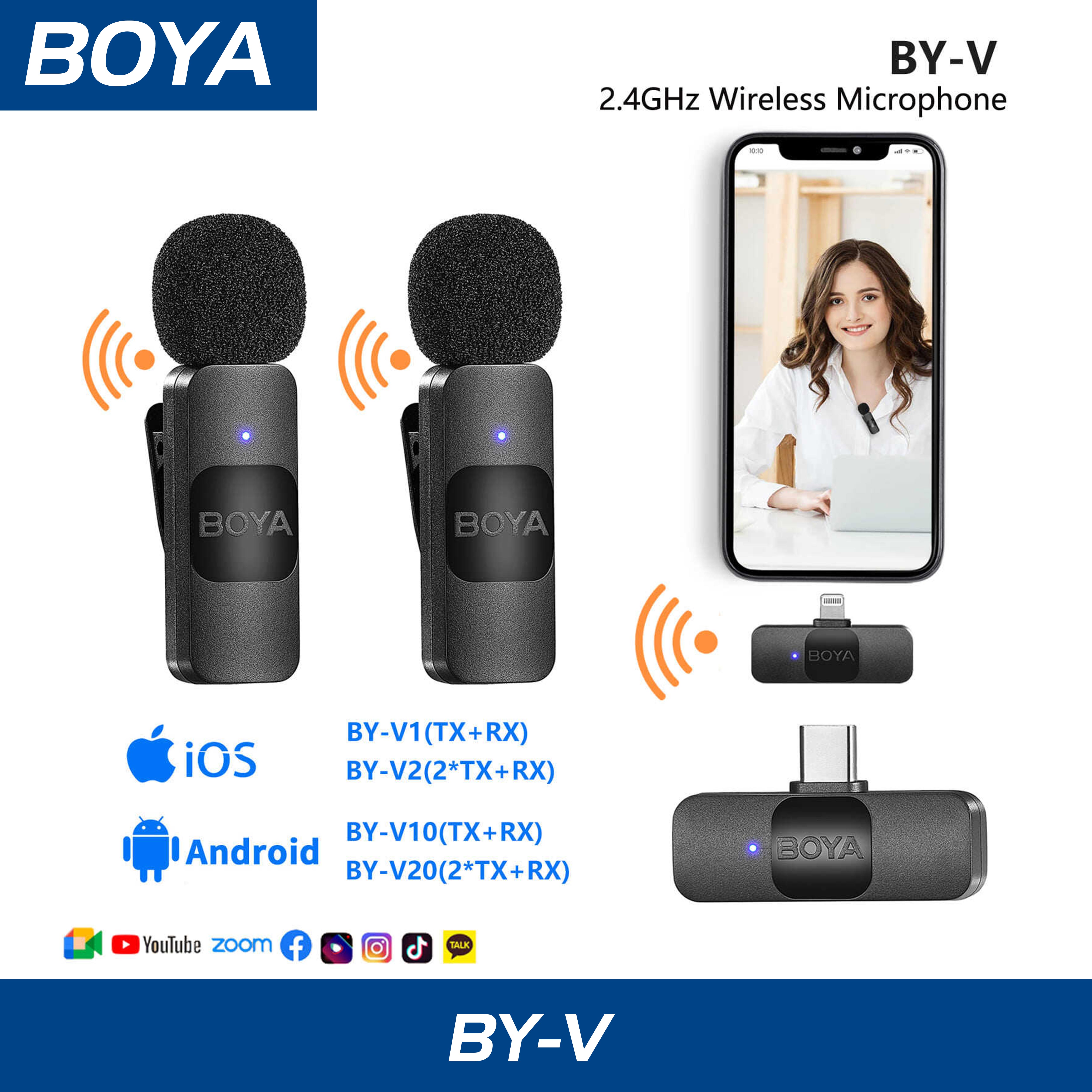 Boya By-V mic-rô không dây Với kích thước nhỏ Và Cao âm thanh chất lượng