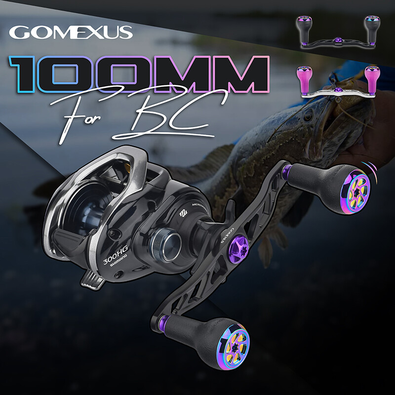 Gomexus Tay Quay 100mm Cho Shimano Máy Câu Ngang Daiwa Abu Okuma Kastking BDH-A27