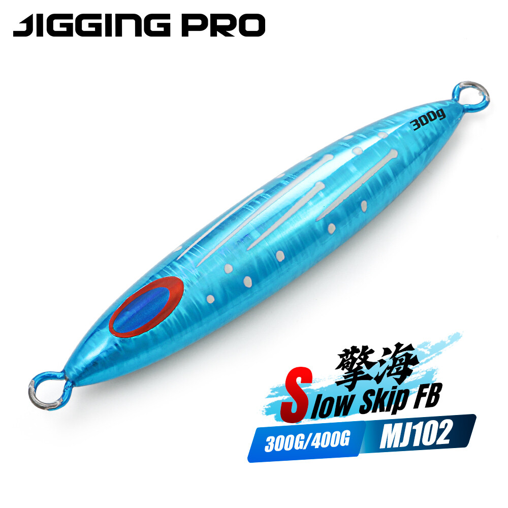 Jiggingpro 300g 400g chậm Jig biển sâu Mồi Câu Cá Mồi Câu rung bằng kim loại nước mặn rơi chậm mồi