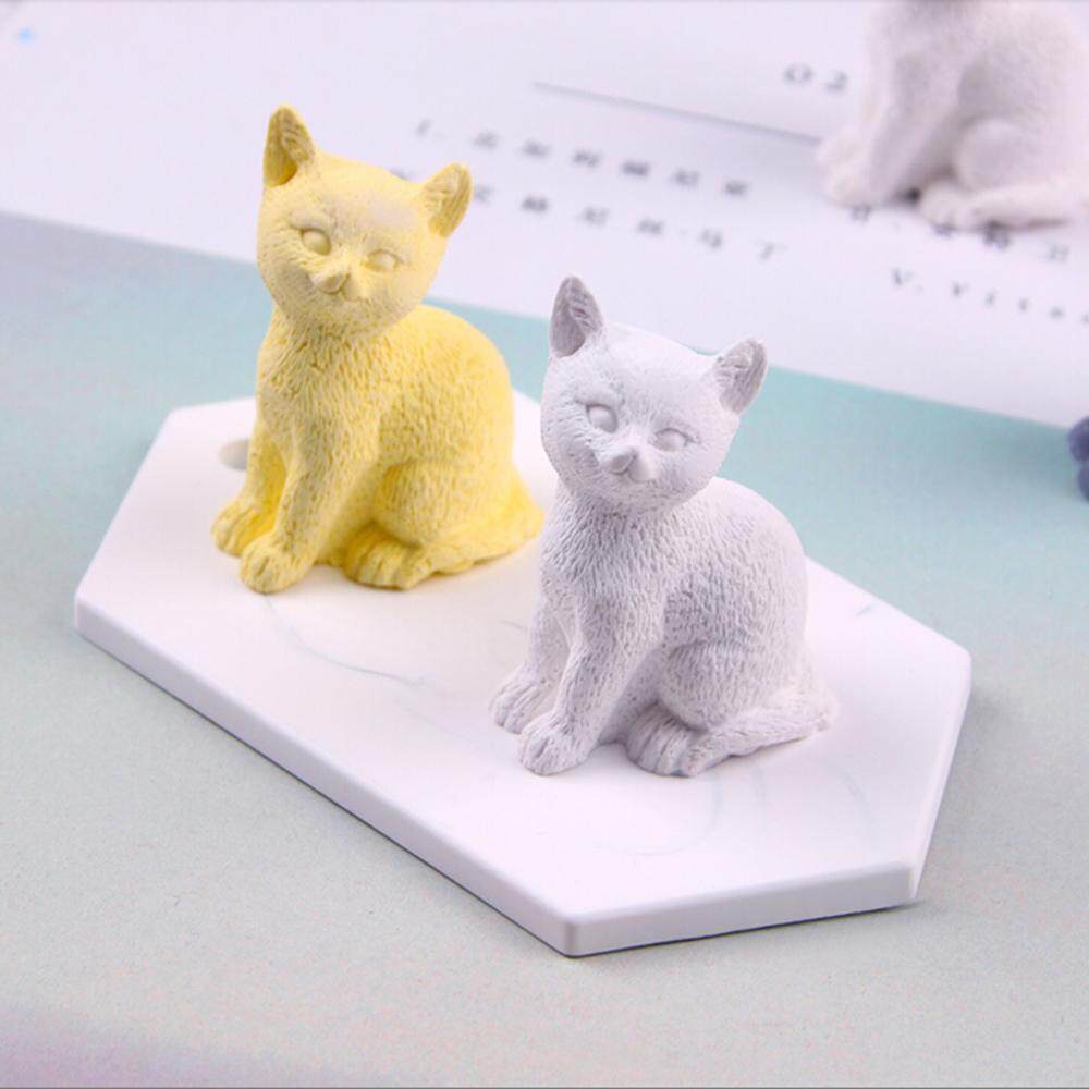 3D Standing cat Silicone Mold Chocolate Cake Decorating Candle  Mold Soap Mold