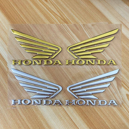 Honda 3D Motorcycle Emblem Badge Decal - Gold/Silver/Red/Black