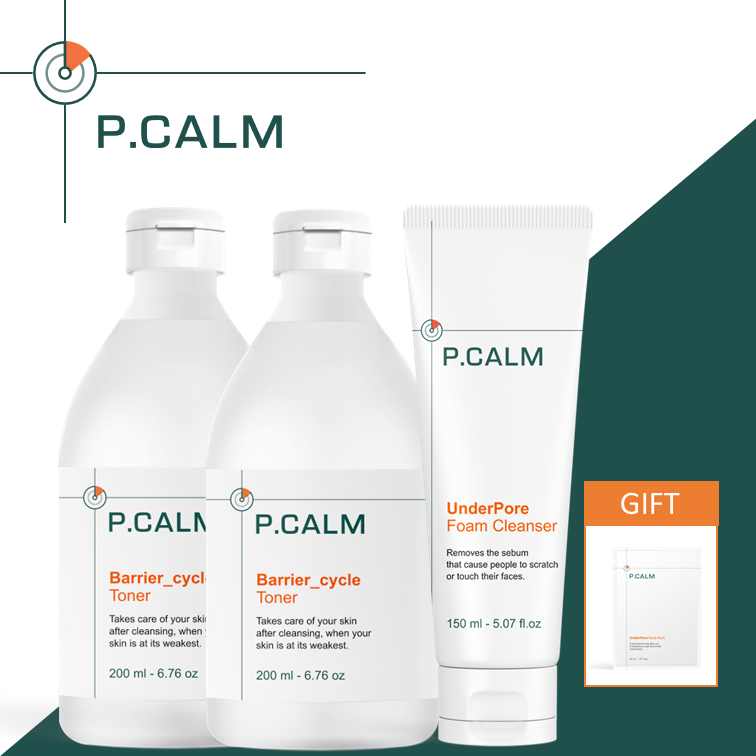 Gambar [P.CALM] [BEST Bundle] [Barrier_Toner 200ml *2 + Foam Cleanser] + Free GIFT