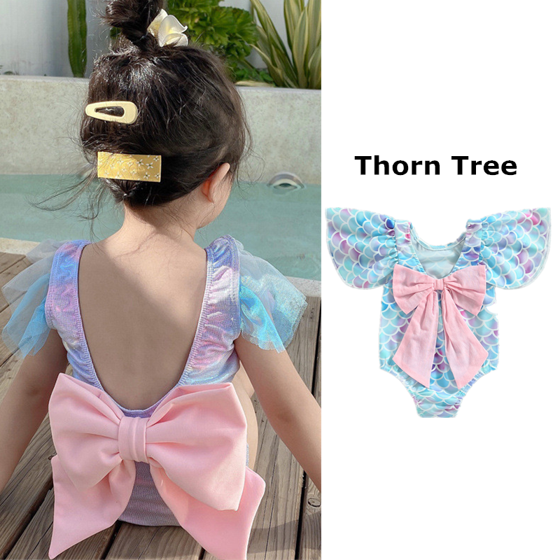 Thorn Tree Kids Baby Girls Mermaid Costume Swimwear Swimsuit Bikini
