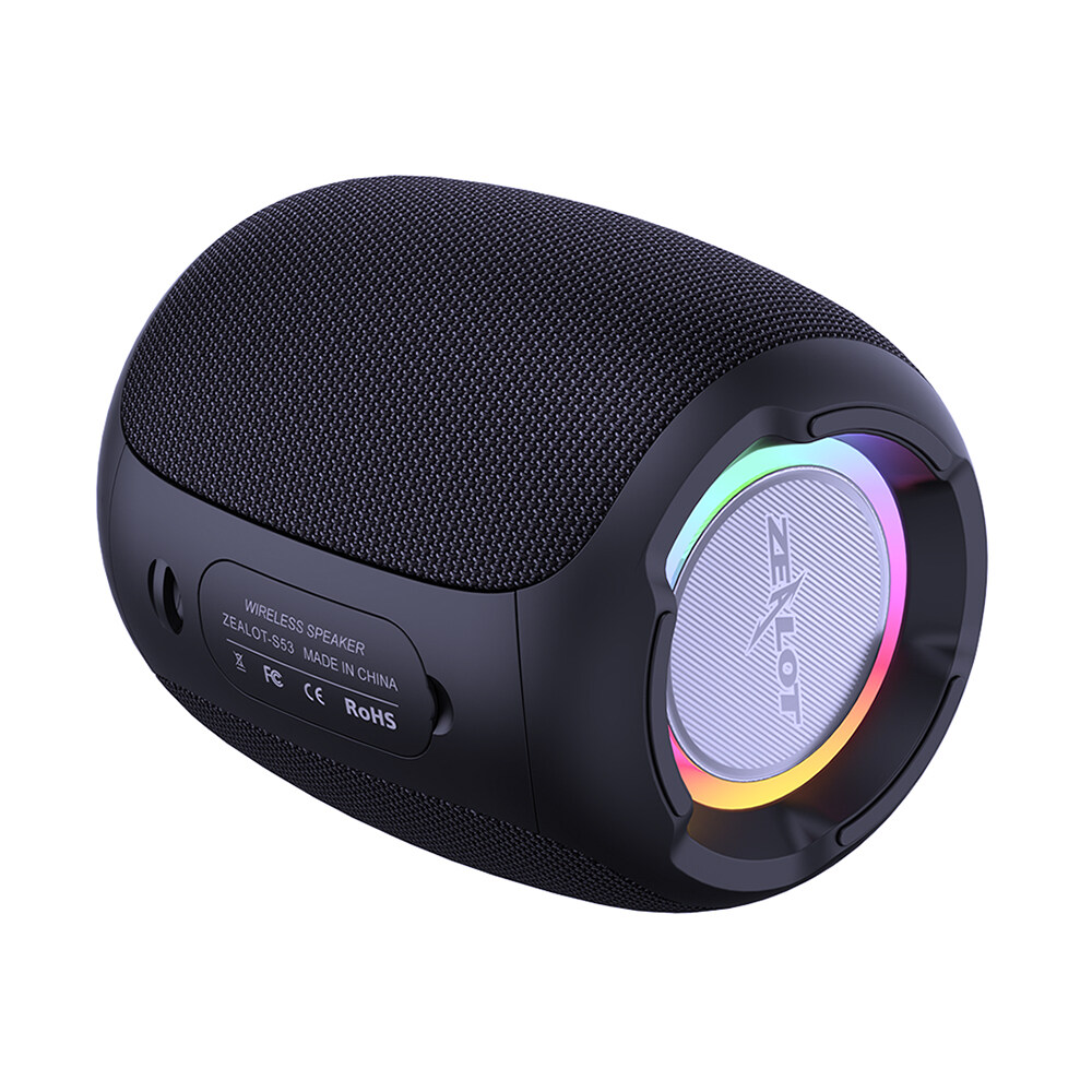 Loa Bluetooth ZEALOT S53 TWS Loa Siêu Trầm Không Dây Đèn Nền RGB Âm Thanh Nổi Bass Nặng Hỗ Trợ Thẻ M