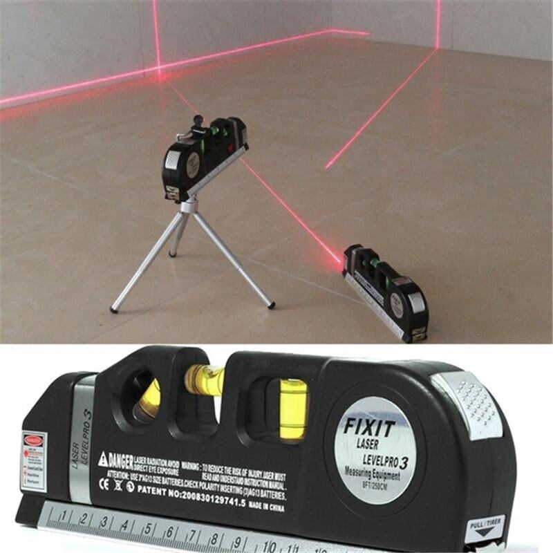 Máy căn thẳng đứng đo góc chân trời bằng laser đa năng 8ft, thước đo hệ mét tiêu chuẩn