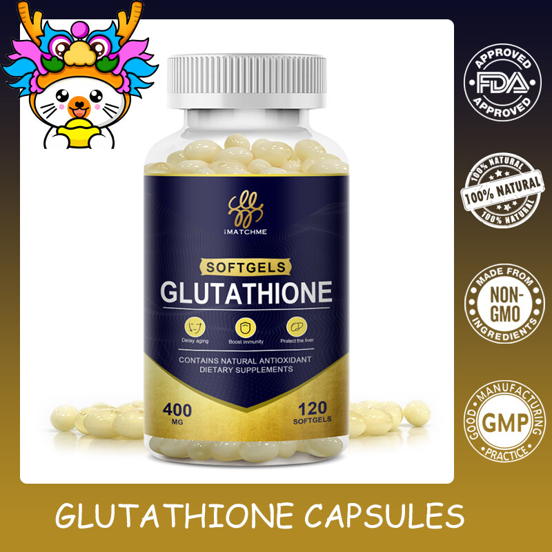 imatchme glutathione fda approved iMATCHME Glutathione Capsules 400MG Natural Anti-Aging Skin Whitening 120  Pills main image 1
