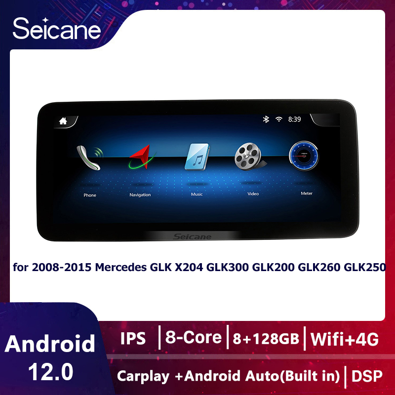 Seicane 12.3 Inch Android 11.0 IPS Touchscreen 8+128G Car Gps Multimedia Video Radio Player for 2008-2015 Mercedes GLK X204 GLK300 GLK200 GLK260 GLK250Built-in Carplay DSP Support SWC Waze ราคา 11,400 บาท*ส่งฟรี