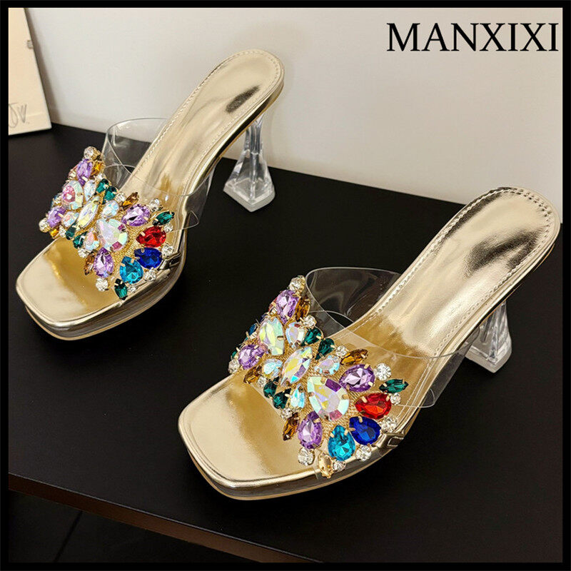 MANXIXI Fashion Women Sexy High Heels 10 cm Beautiful Pearls Sandals (Size 35-40) ราคา 998 บาท*ส่งฟรี
