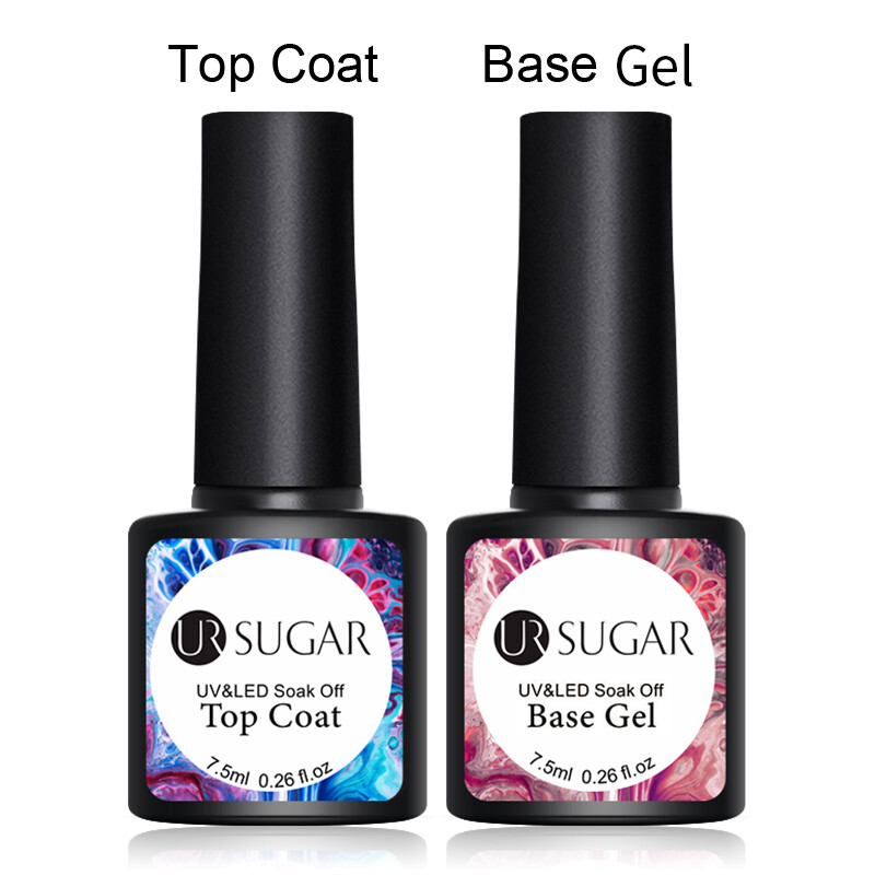 UR SUGAR Modelones Base Coat Top Coat Gel Sơn Móng Tay UV Sơn Bóng Lâu Trôi 2 Cái lốc