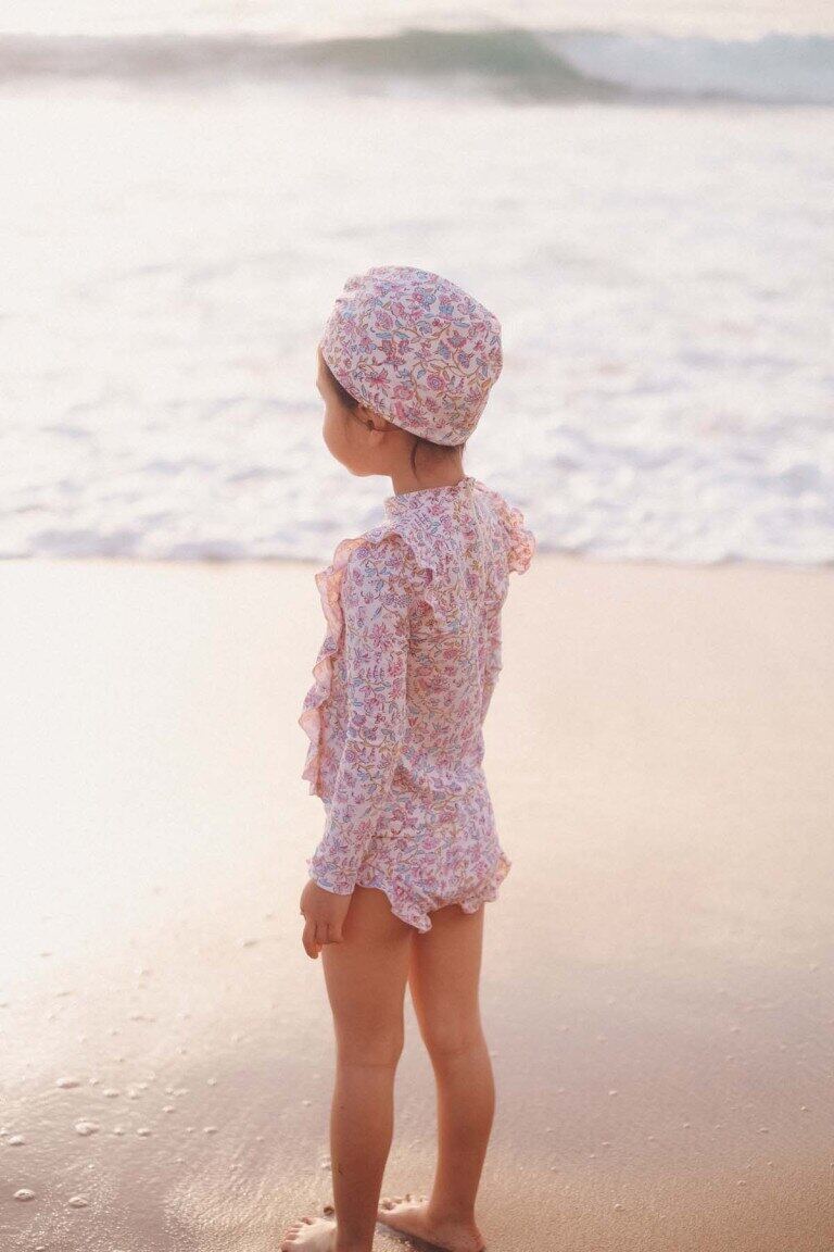 2023 lm trẻ em đồ bơi mùa hè cô gái kỳ nghỉ bãi biển biển chia tay áo dài 43