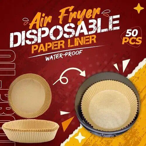 Gambar [Ready Stock] Air Fryer Disposable Paper Air Fryer Liner Native Wood Pulp Paper Round Parchment Paper Non Stick Paper Baking ??????