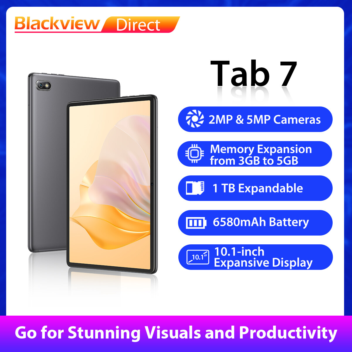 Blackview Máy Tính Bảng Tab 7 Máy Tính Bảng Android 11 3GB RAM 32GB ROM