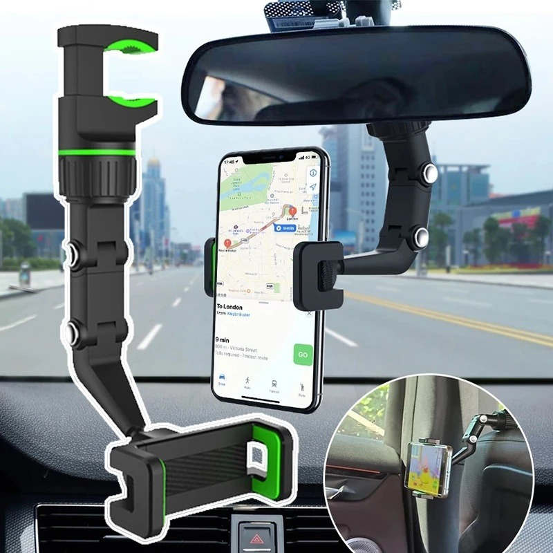 Giá đỡ điện thoại di động xoay 360 ° trên ô tô/giá kẹp treo gương chiếu hậu ghế ô tô/giá đỡ điện thoại di động trên ô tô giá đỡ