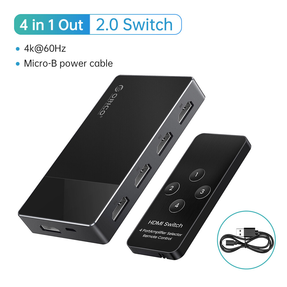 Bộ Chuyển Đổi HDMI 5 Trong 1 Ra Bộ Chuyển Đổi Bộ Chia HDMI ORICO 4K Bộ Chia Hộp Chuyển Đổi HDMI Với