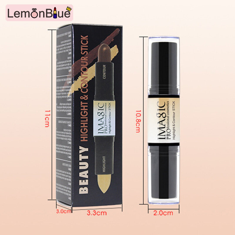 Gambar Dual Head Foundation Concealer Pen Long Lasting Face Contouring Convenient Makeup Cosmetics 4g Long Lasting Convenient Foundation Concealer Pen Dual Head Face Contouring Contour Stick