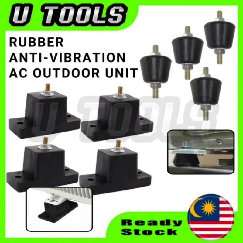 4 Pack M10 Rubber Vibration Isolators - 3.93x2.32x1.8 Inch Machine Shock Absorber Mounts