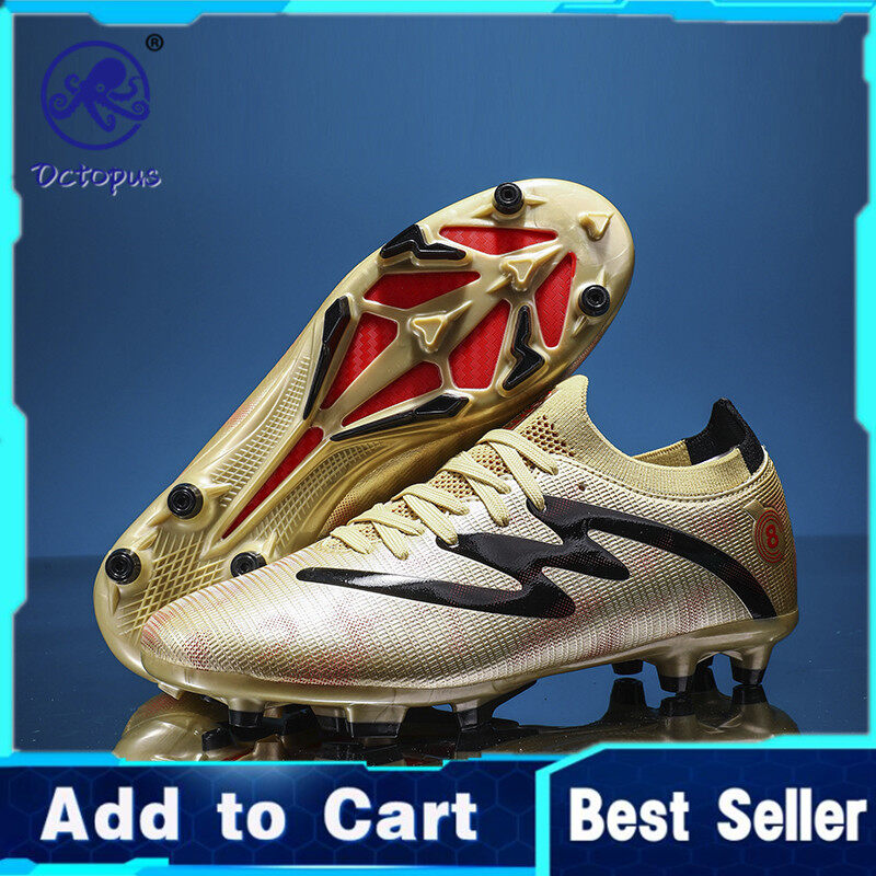 BẠCH TUỘC bốn mùa cao cấp Giày bóng đá, (Kích thước: eu32-45) Nam giới và phụ nữ thanh niên đinh FG tập luyện ngoài trời Giày, cỏ tự nhiên chống trượt chống sốc chuyên nghiệp cạnh tranh trẻ em Sneaker