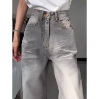 Daduhey New American INS High Street Retro Jeans Niche High Waist Loose Wide Leg Pants Large Size Trousers