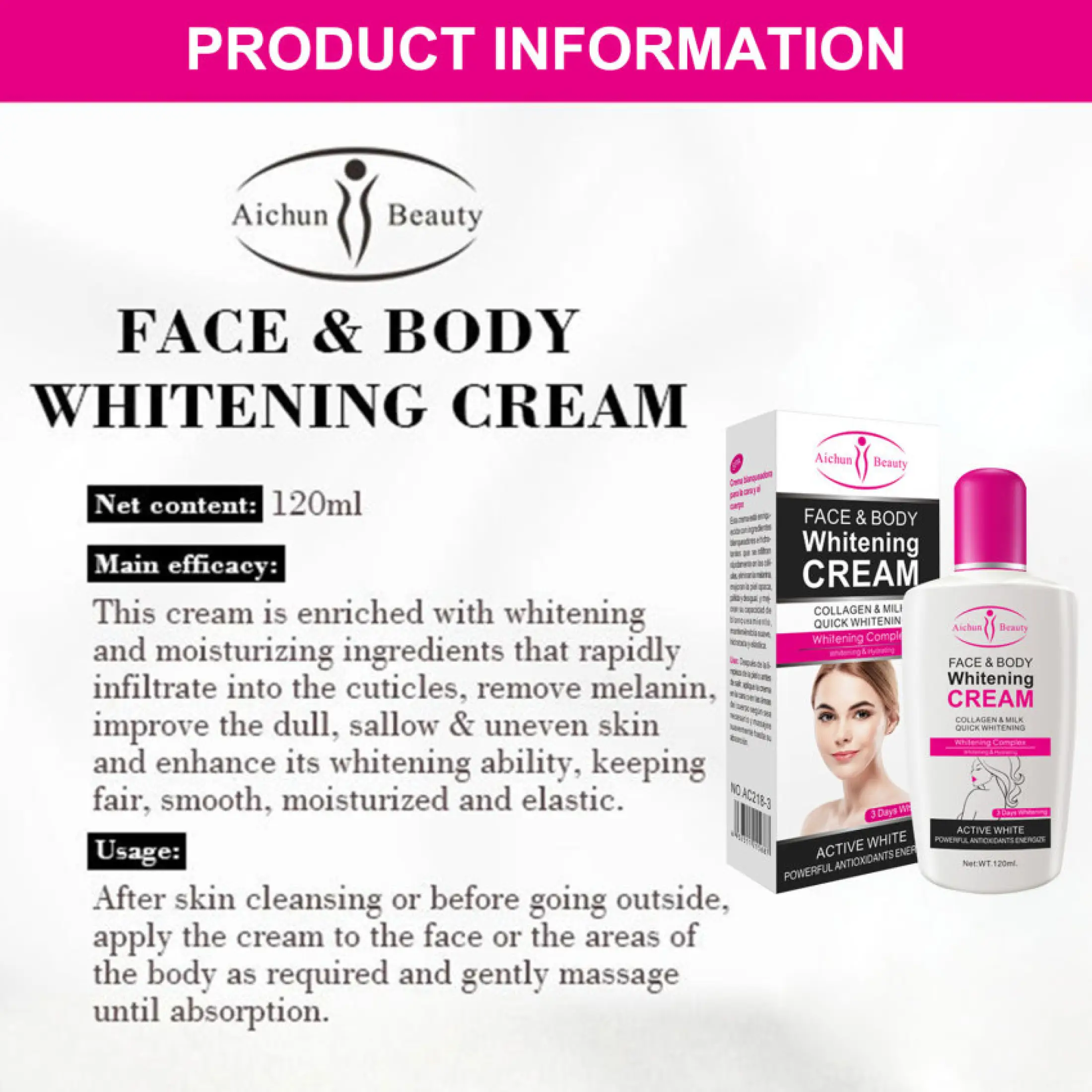 face body whitening cream