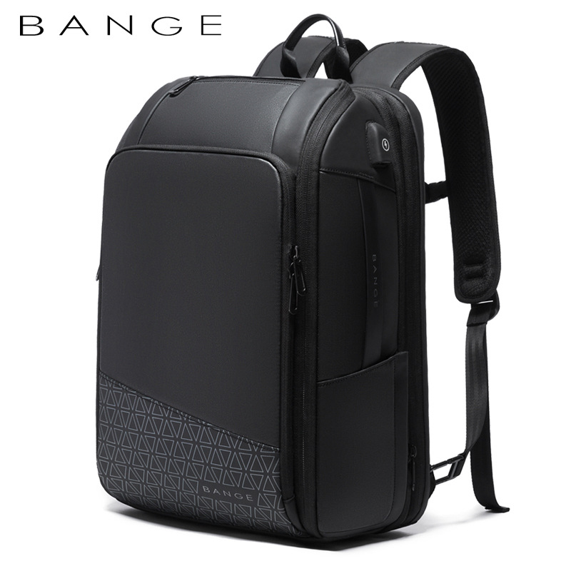 BANGE 22005 Expandable Anti Theft YKK Zipper Water Repellent Fabric 15inch Laptop Bag USB Charging Travel Office School Work Daily Backpack Bag ราคา 1,252 บาท*ส่งฟรี