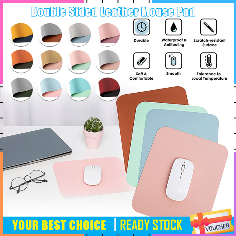 Double Side PU Leather Desk Pad Waterproof Mouse Keyboard Pad Table Mat Portable Games Mouse Pad