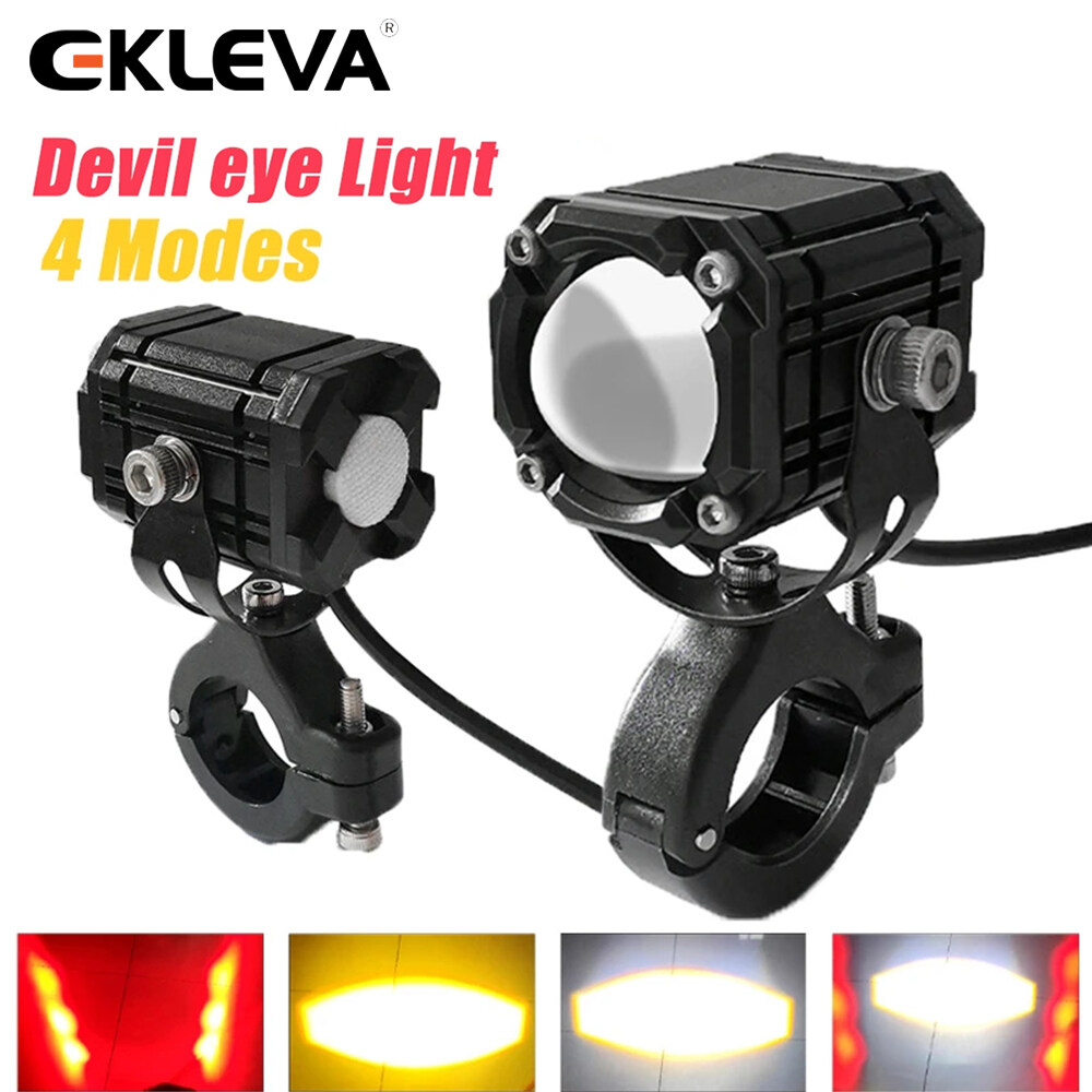 EKLEVA 2 PCS Universal Motorcycles Headlight Fog Light Led Auxiliary Driving Lamp For BMW R 1200GS R1250GS ADV F800GS K1600,Honda CRF1000L ราคา 438 บาท*ส่งฟรี