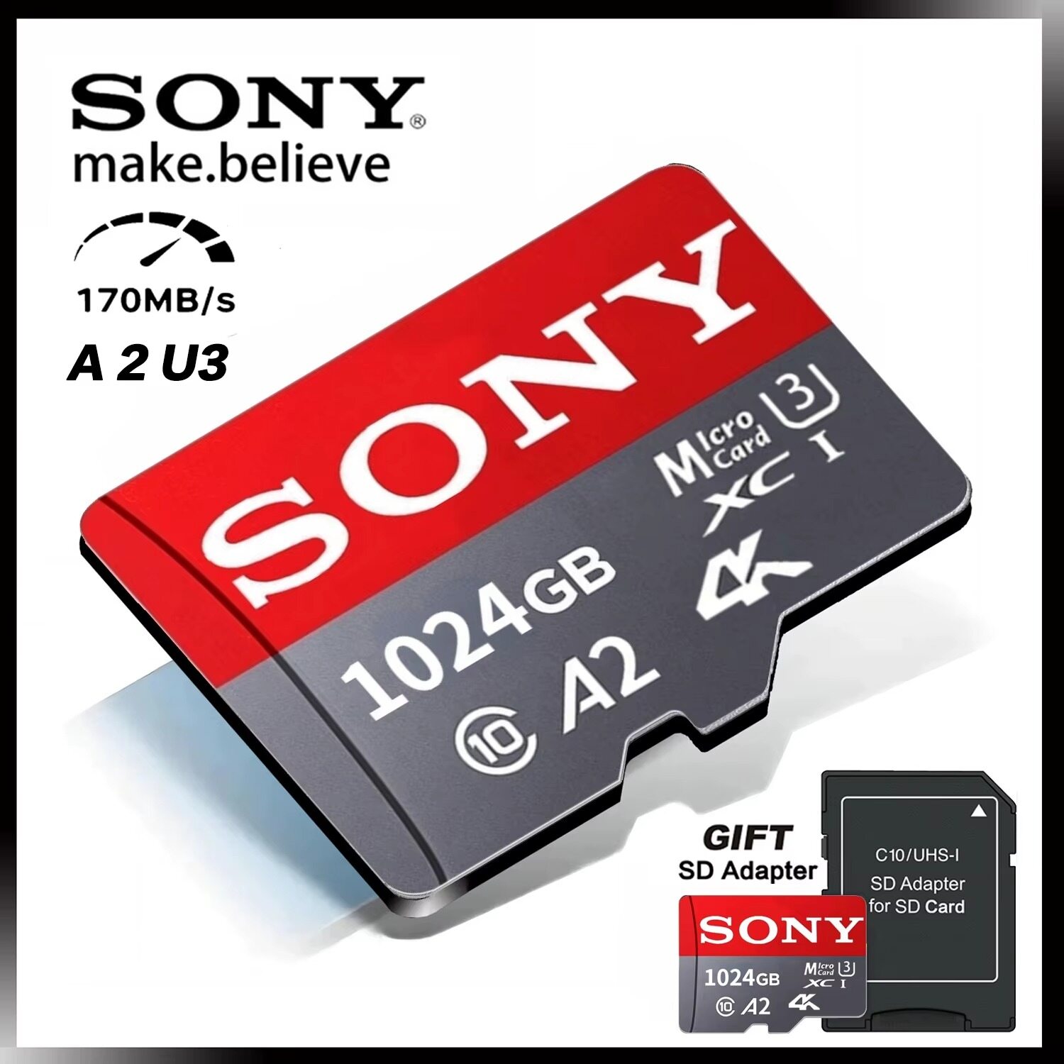 Sony High Speed Memory Card 2TB Micro SD Card 256GB Mini SD Card 512GB C10 TF Flash Card For Nintendo Switch ราคา 159 บาท*ส่งฟรี
