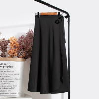 Cocoepps Màu Trơn Váy một mảnh vải voan phiên bản Hàn Quốc buộc dây cạp cao mới váy quấn đi biển chữ A 2024 dài trung bình