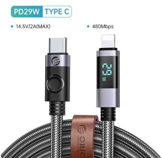ORICO PD 29W USB C để cáp Lightning Macbook USB C nhanh chóng sạc điện thoại iPhone sạc Loại C Cáp