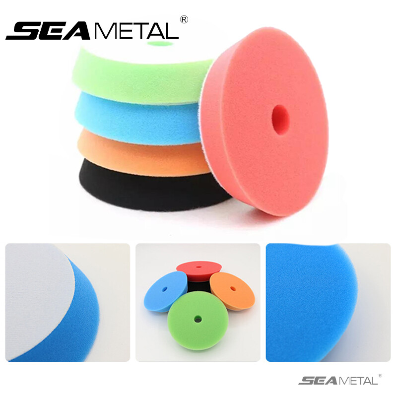 Seamimetal 5 cái 5 "/6" Đánh Bóng Xe miếng bọt biển 130mm /155mm bọt đánh bóng tấm đánh bóng máy đánh bóng Sáp miếng