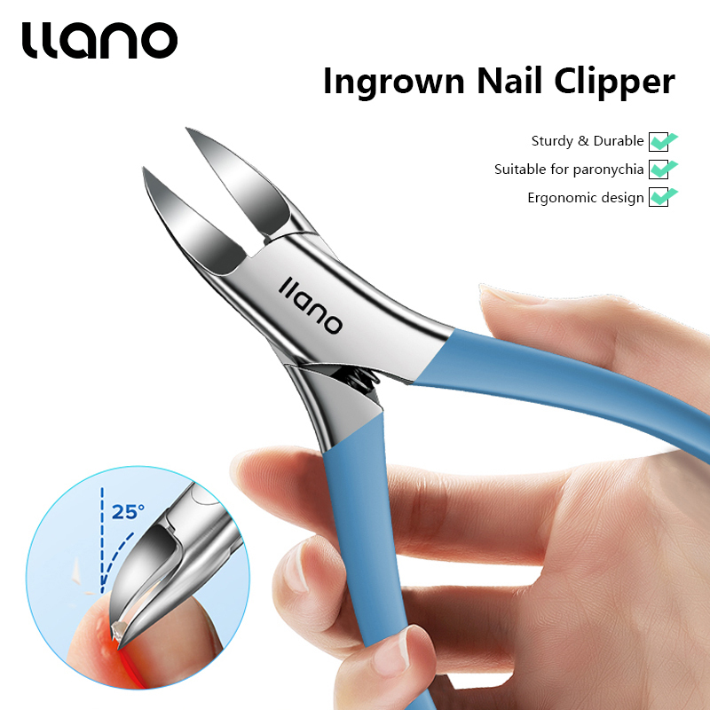 Llano Ingrown Nail Clippers Móng Chân Cắt Thép Không Gỉ Công Cụ Pedicure Dày Toe Chỉnh Sửa Sâu Vào Rãnh Móng Tay