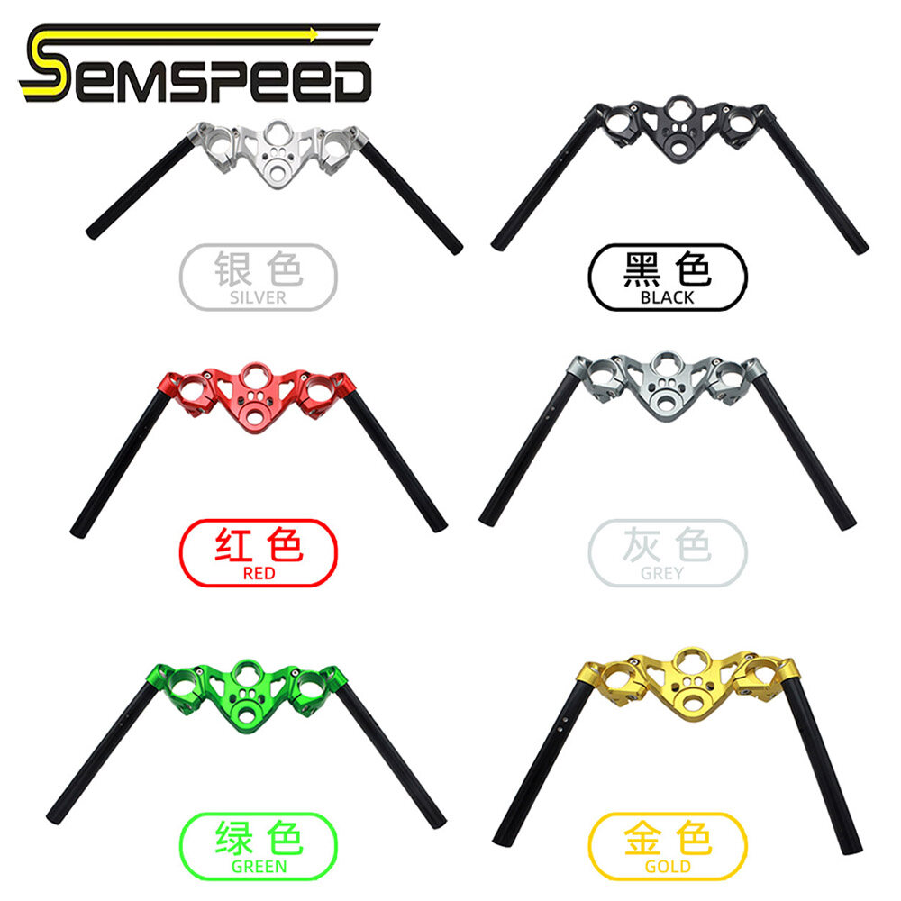 SEMSPEED Motorcycle Handlebar Handle Bar Fork Tube Clip Top Clamp For Kawasaki Ninja 400 Ninja400 2018-2021 2022 ราคา 9,955 บาท*ส่งฟรี