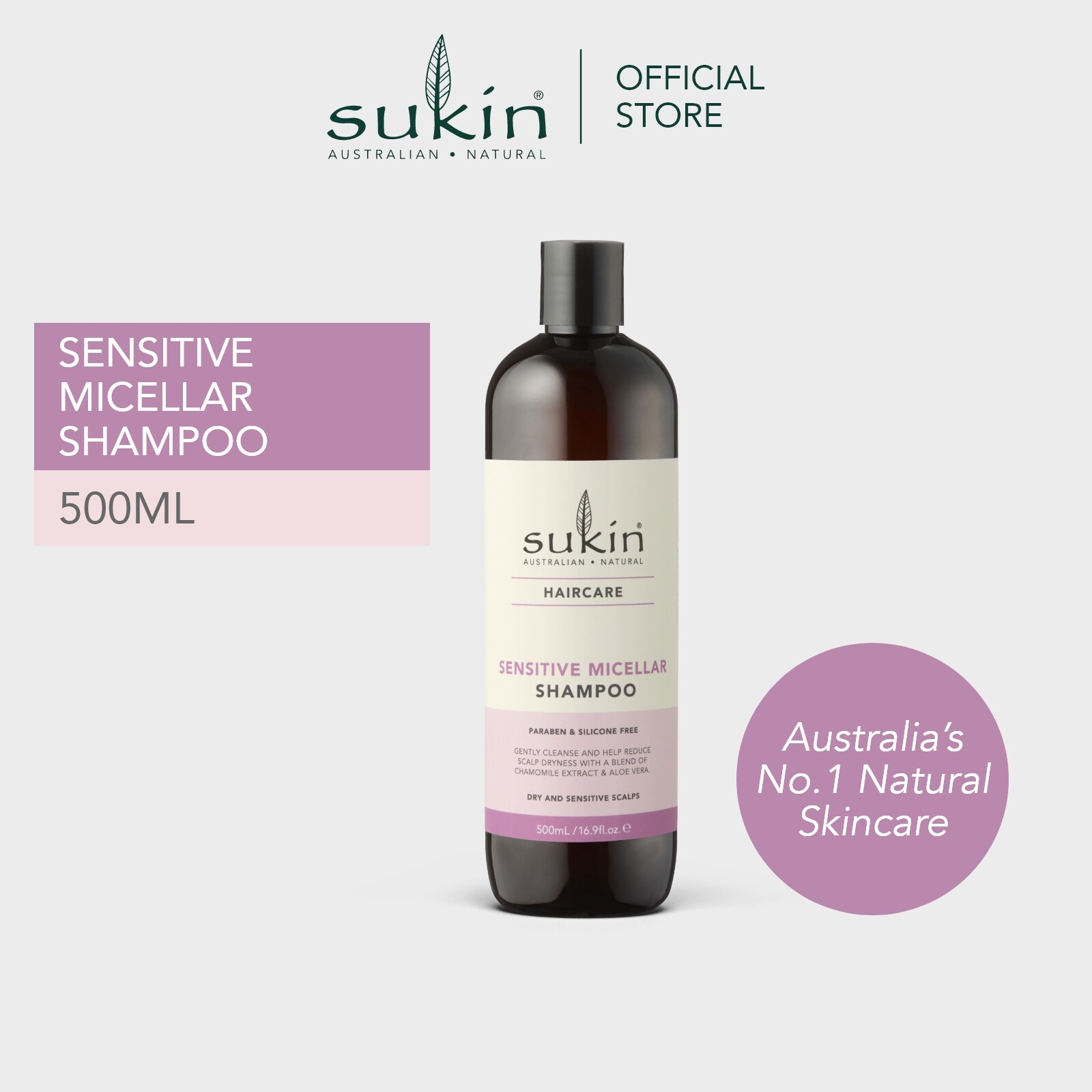 Gambar SUKIN SENSITIVE MICELLAR SHAMPOO | HAIR CARE (500ML)