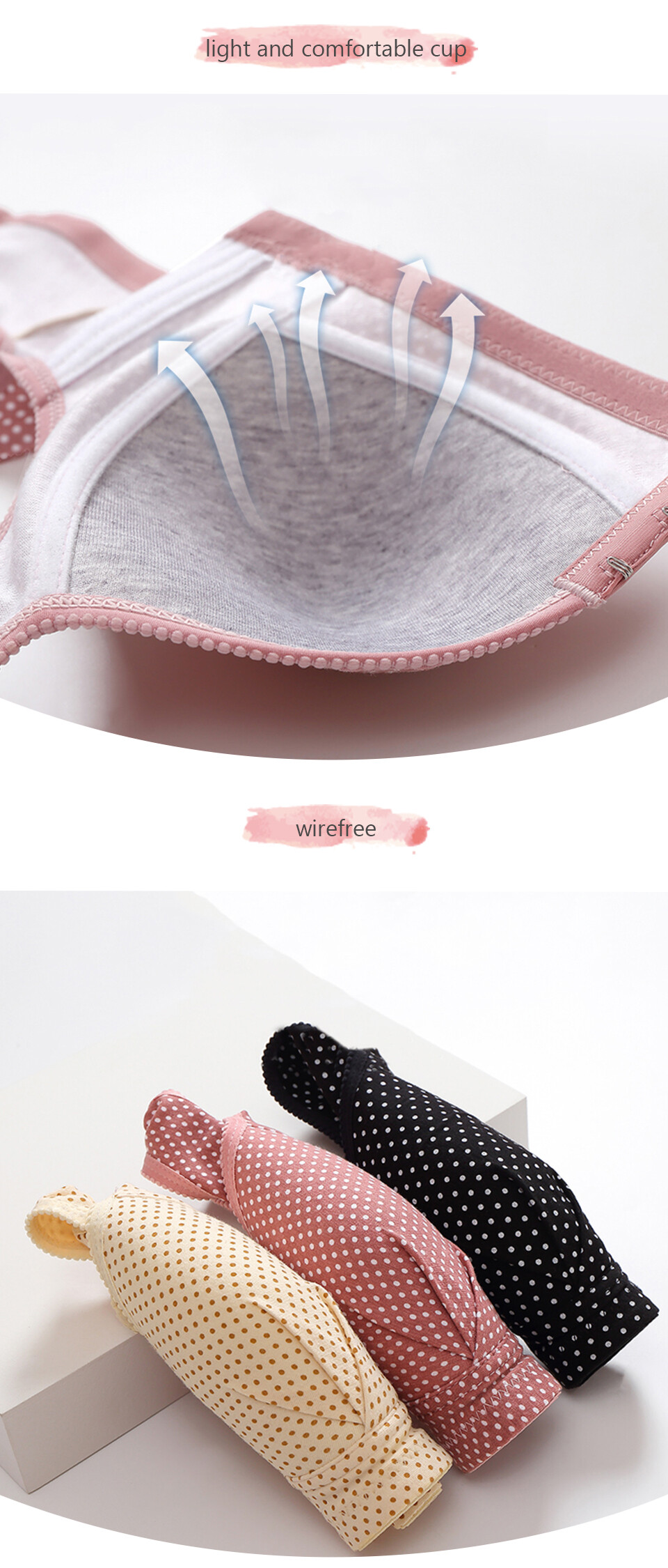 FallSweet Sexy Front Closure Bralette for Women Push UP Bras Soft Wireless Plus Size Vest Brassiere 36-46 B C Cup