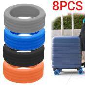 Silicone Luggage Wheel Covers - Reduce Noise, Travel Accessories