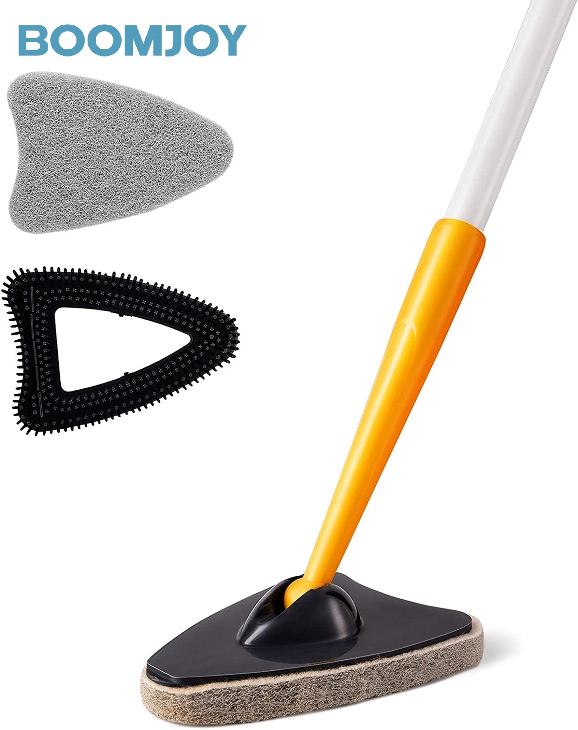 BOOMJOY Tub Tile Scrubber Brush with 2 Scouring Pads 1 TPR Brush Head No Scratch for Cleaning Bathroom Kitchen Toilet Wall Tub Tile Sink ราคา 214 บาท*ส่งฟรี