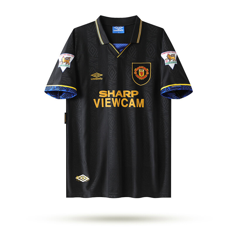 93/95 m-u áo thi đấu sân khách bóng đá hạng retro: aaa + áo s-xxl