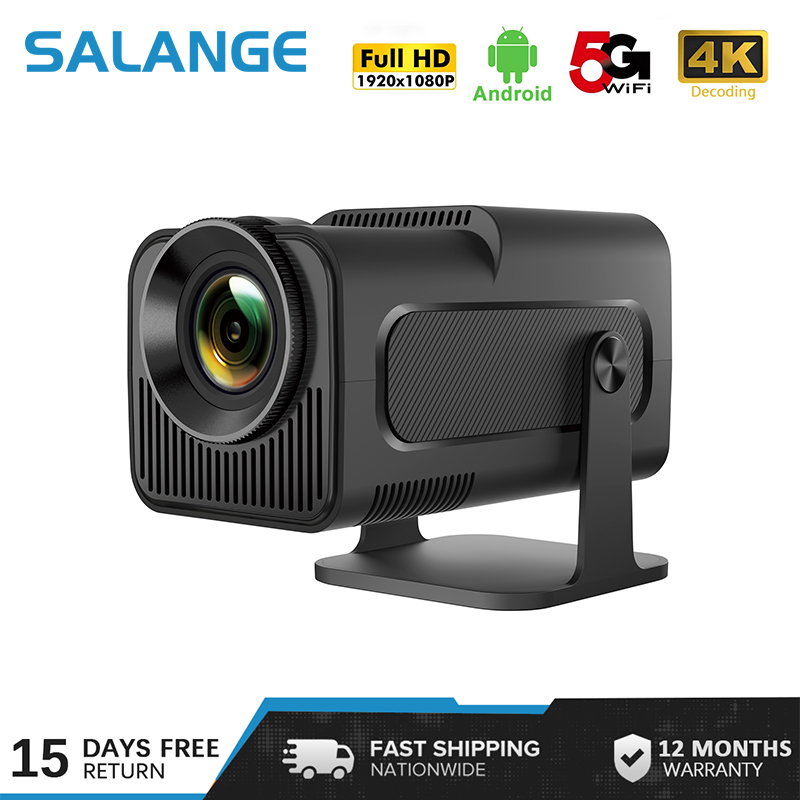 【Native 1080P】Salange HY320 Projector 4K Android 11 Native 1080P 10000Lumens Dual Wifi6 BT5.0 1920*1080P Cinema Video Game Console Upgrated HY300 ราคา 2,684 บาท*ส่งฟรี