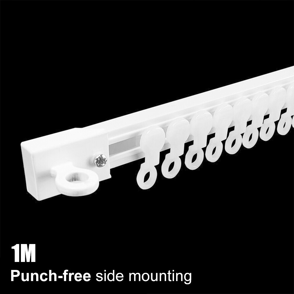 Đường rãnh rèm cửa đường ray trượt không đục lỗ gắn bên trên tự dính thanh phụ kiện Rèm Cửa Thanh tr