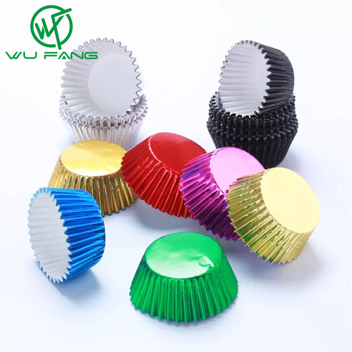 Shoothe 100Pcs Giấy Bạc Phụ Kiện Làm Bánh Bánh Muffin Khuôn Mẫu Trang Trí Tiệc Cưới Dày Chén Nướng Miếng Lót Bánh Cupcake Mini