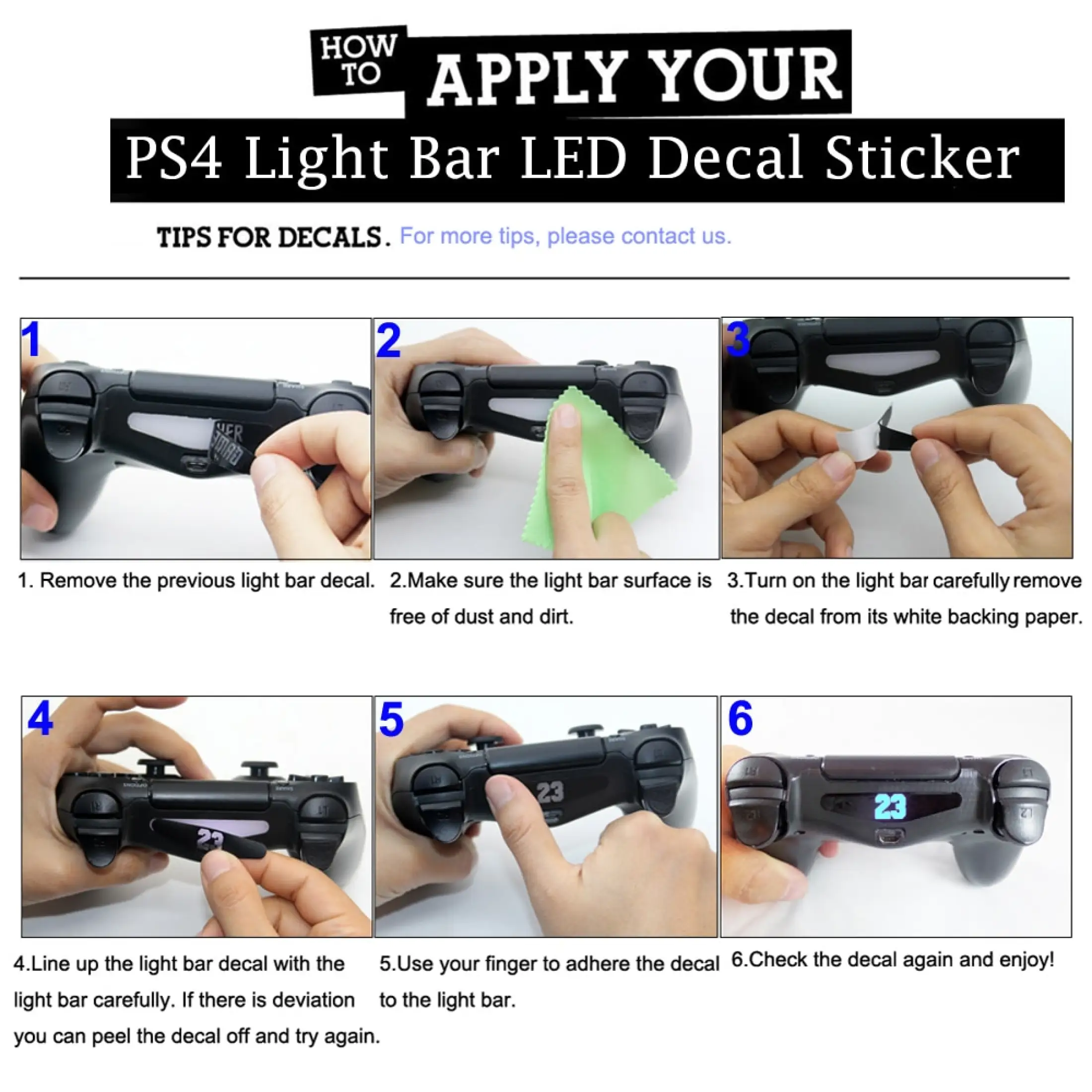 Stiker Decal Lampu Led Untuk Playstation 4 2 Buah Untuk Pengontrol Ps4 Gaya Stiker Gamepad Cover Untuk Ps4 Gamepad Skin Lazada Indonesia