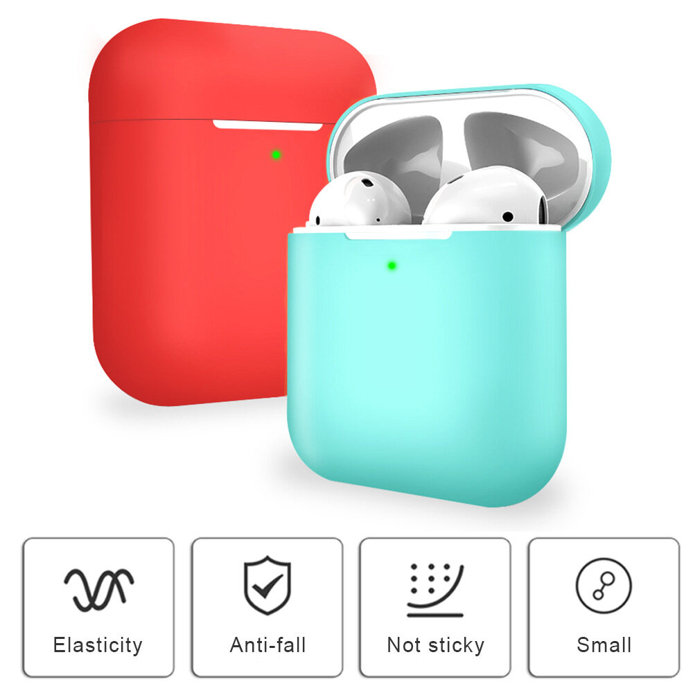 Casing Silikon Apple AirPods untuk AirPods 2/1 Bluetooth Earphone, Cangkang  Pelindung Antigores AirPods1 Penutup Pelindung Warna-warni | Lazada  Indonesia