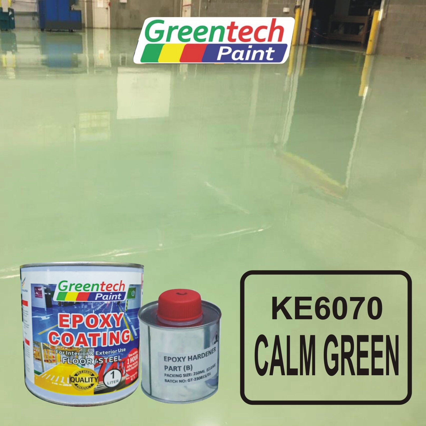 CALM GREEN K46070 5L Epoxy Paint GREENTECH PAINT 4L Colour