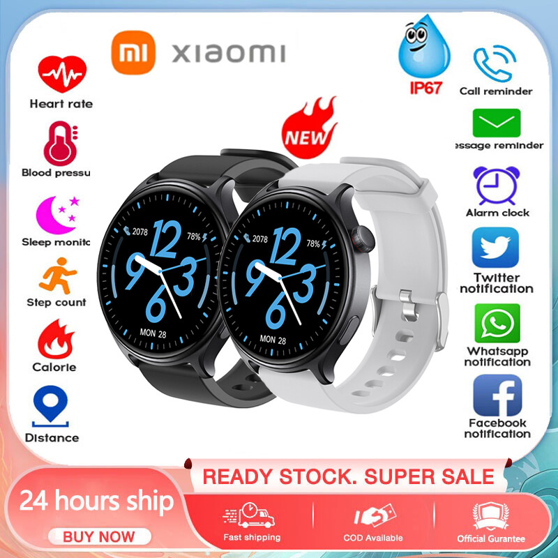 MAGCH xiaomi Smart Watch GTR2 Bluetooth 2024 Latest Sport Watch For Men and women Waterproof Wireless Charging Touch Screen High-Precision Healthy Sleep Monitoring for Android Detection Heart Rate, Blood Pressure, Sleep Monitoring Suitable Watch COD ราคา 1,571 บาท*ส่งฟรี