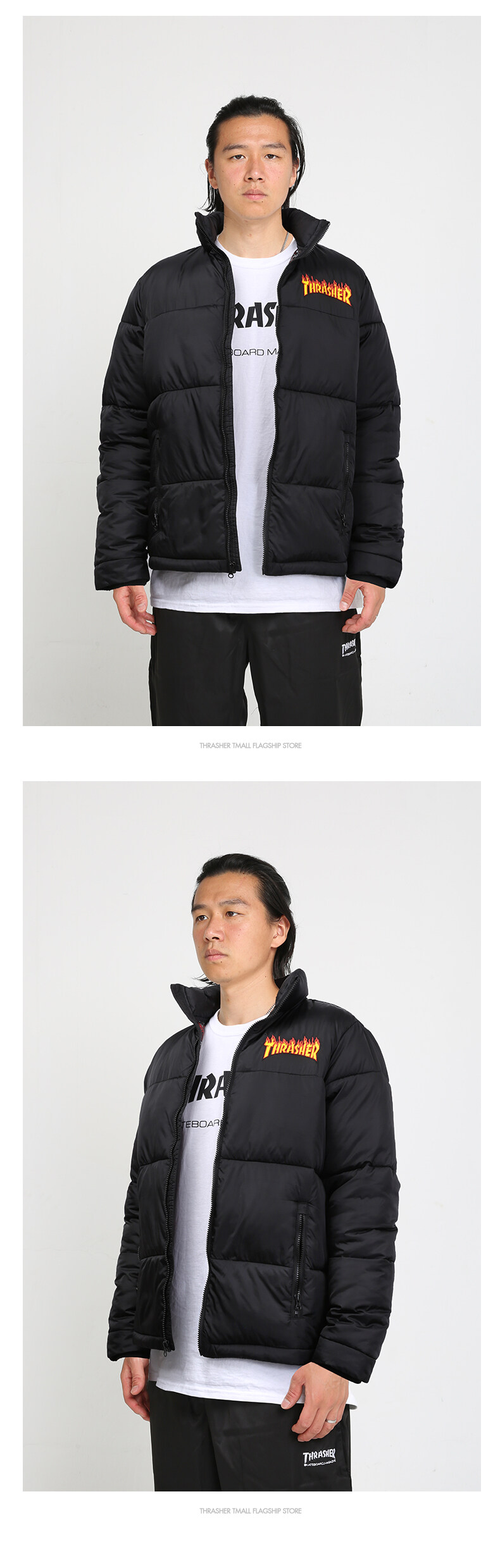 thrasher puffer jacket