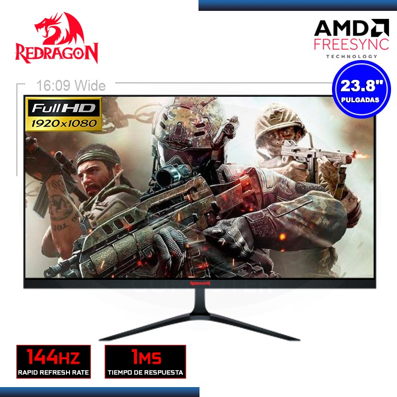 Redragon RUBY 144Hz LED 23.8" Gaming Monitor VA Panel 1920x1080 HDMI DP 1MS/FREESYNC 16 e38ae7d7091d5a3cd235aa6c373dbd10