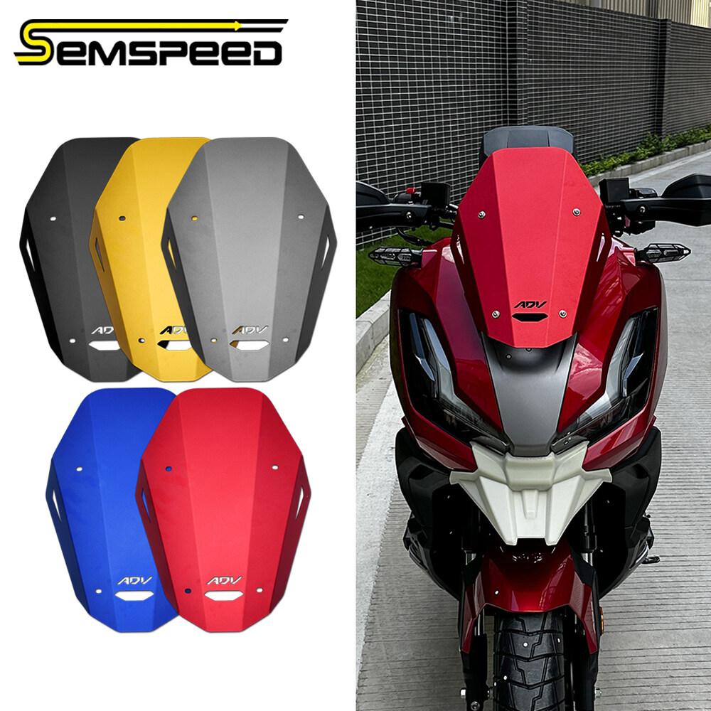 SEMSPEED CNC Front Windscreen Windshield Wind Shield Airflow Deflector For Honda ADV350 ADV 350 2022-2025 ราคา 1,055 บาท*ส่งฟรี