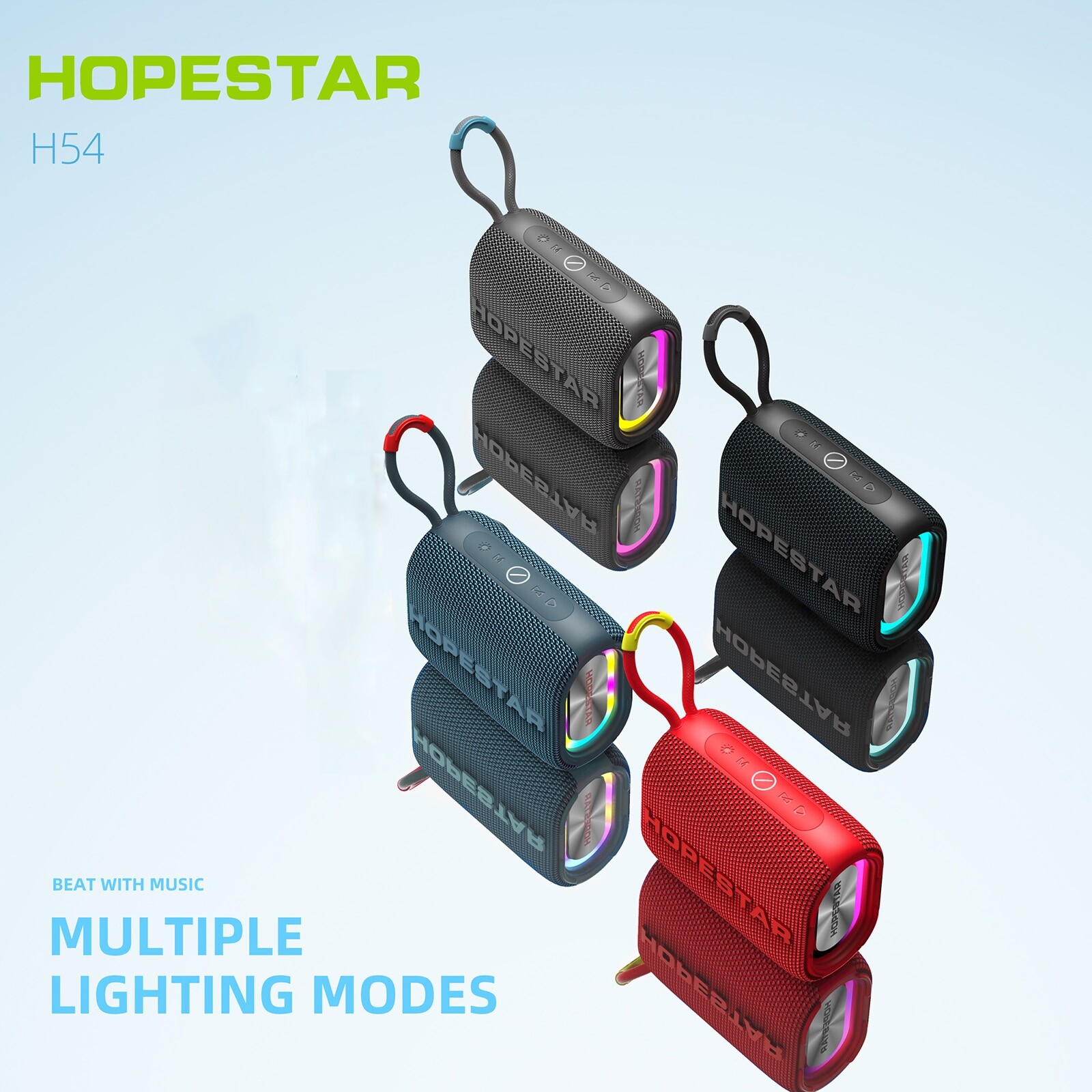 Loa Bluetooth Không Dây Chống Nước TWS Đèn RGB HOPESTAR H54