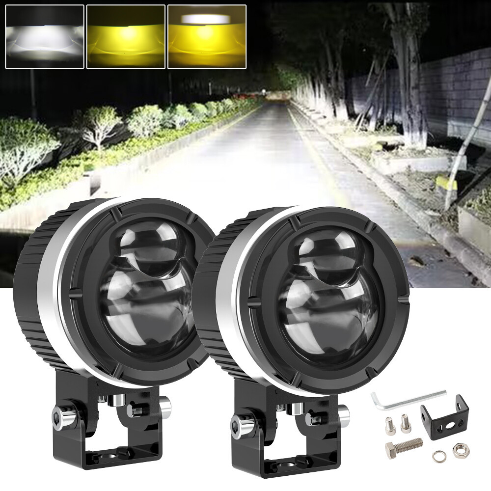 Đèn led làm việc đèn pha led chiếu điểm cao thấp 2.5 ''3 inch cho xe máy ô tô máy kéo xe tải đèn led phụ trợ