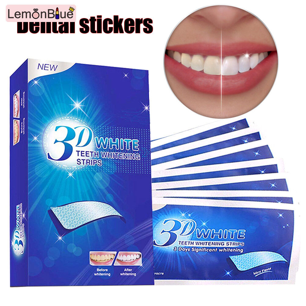 Gambar LemonBlue 7 Pouch 14 Strips 3D Whitestrips Professional Effects Teeth Whitening Strips